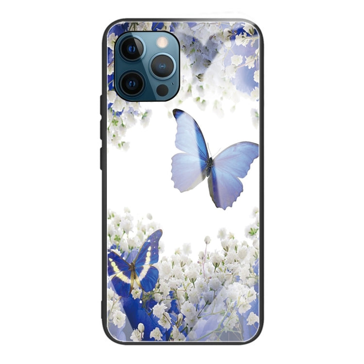 For iPhone 13 Pro Colorful Painted Glass Shockproof Protective Case