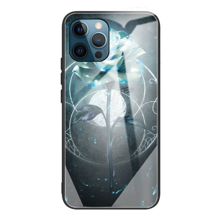 For iPhone 13 Pro Colorful Painted Glass Shockproof Protective Case