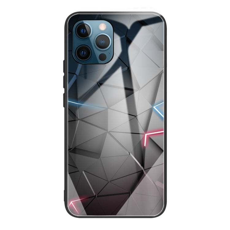 For iPhone 13 Pro Colorful Painted Glass Shockproof Protective Case