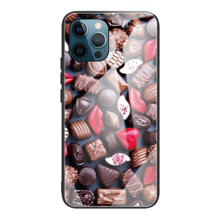 For iPhone 13 Pro Colorful Painted Glass Shockproof Protective Case