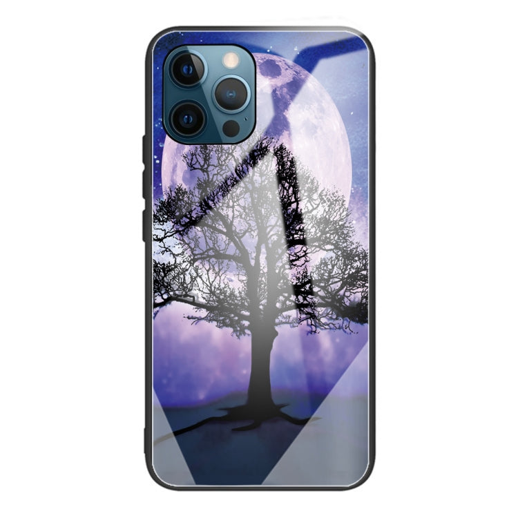 For iPhone 13 Pro Colorful Painted Glass Shockproof Protective Case