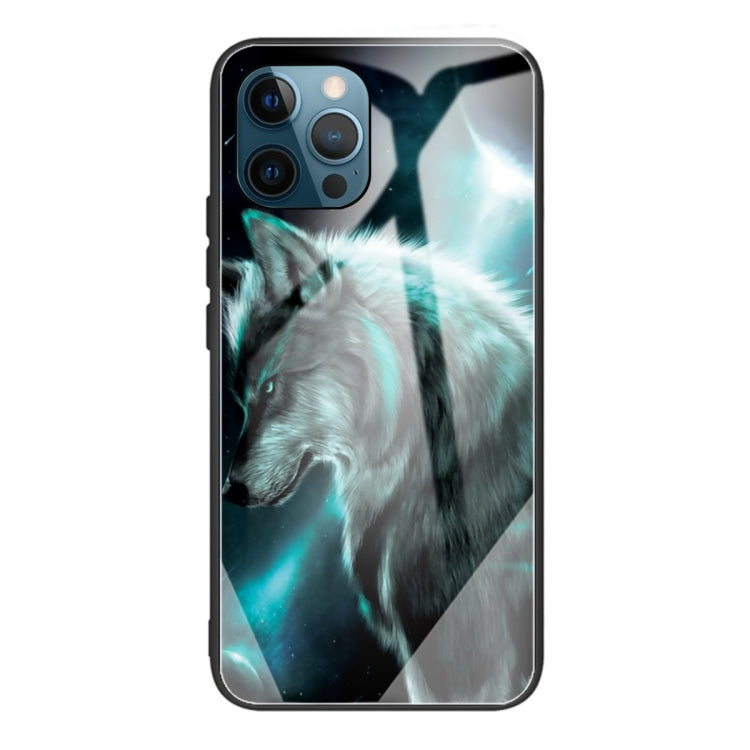 For iPhone 13 Pro Colorful Painted Glass Shockproof Protective Case