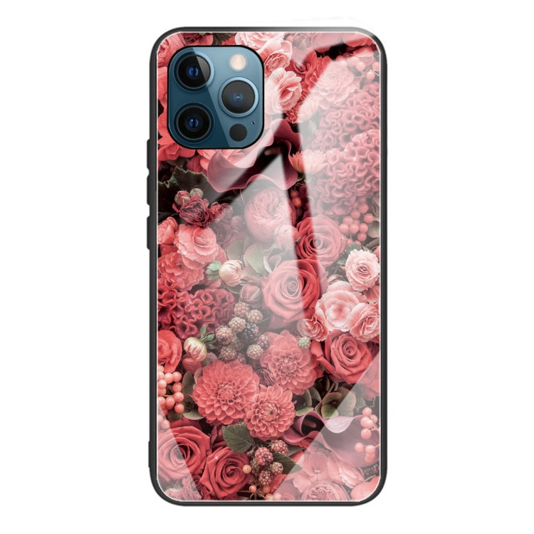 For iPhone 13 Pro Colorful Painted Glass Shockproof Protective Case