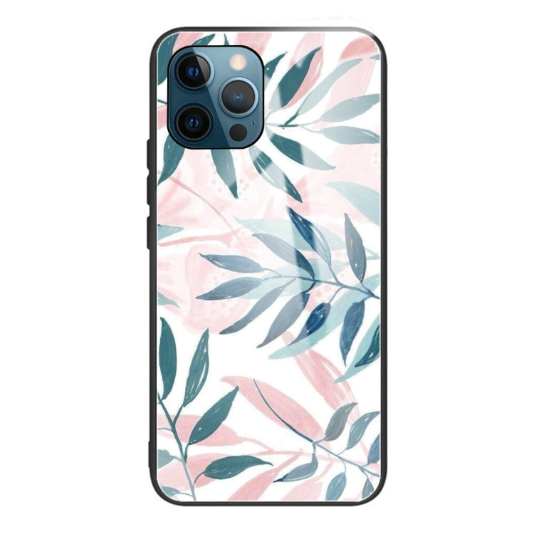 For iPhone 13 Pro Colorful Painted Glass Shockproof Protective Case