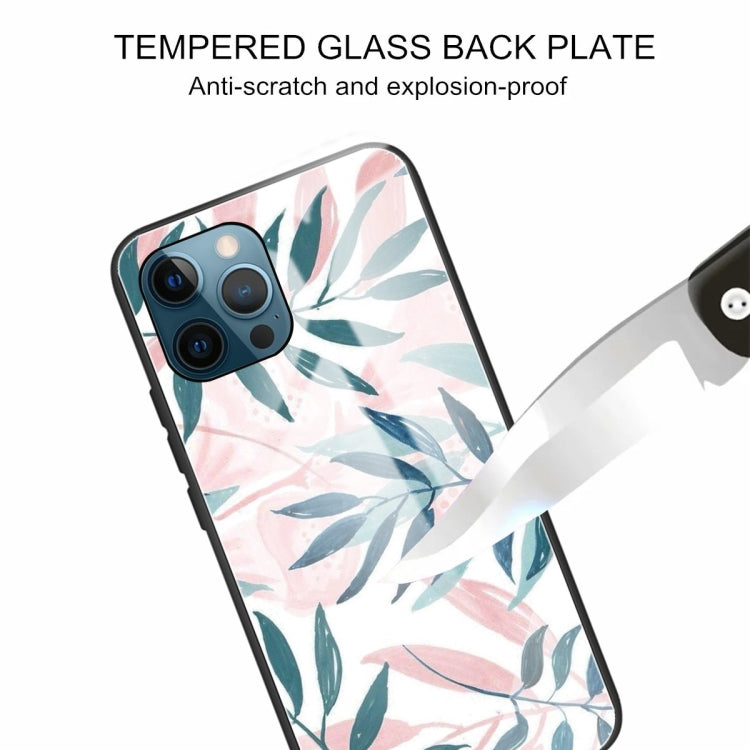 For iPhone 13 Pro Colorful Painted Glass Shockproof Protective Case