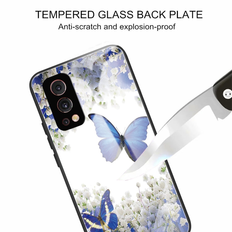 Colorful Painted Glass Shockproof Protective Case For OnePlus Nord 2 5G