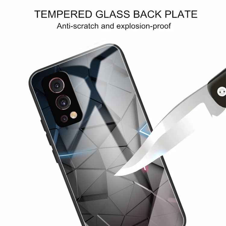 Colorful Painted Glass Shockproof Protective Case For OnePlus Nord 2 5G