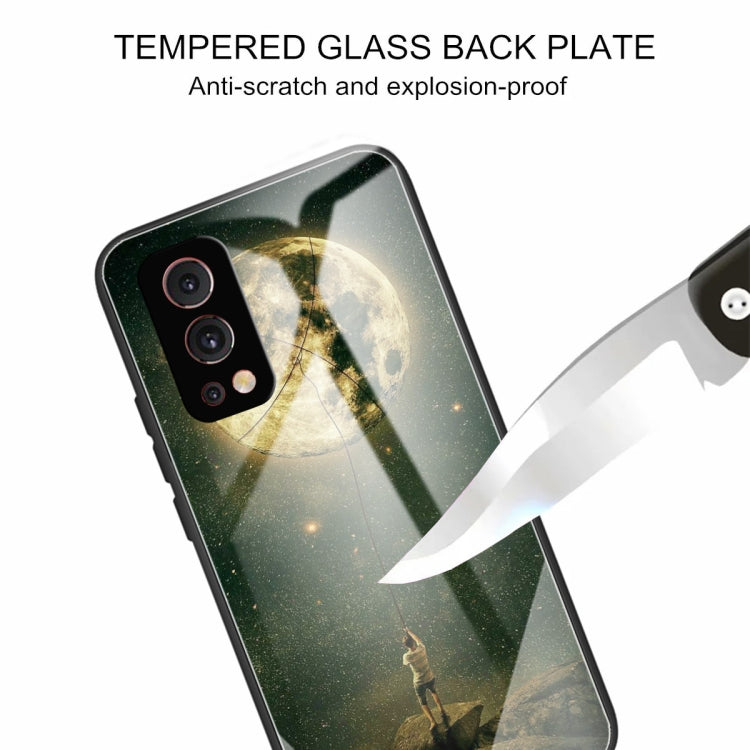Colorful Painted Glass Shockproof Protective Case For OnePlus Nord 2 5G