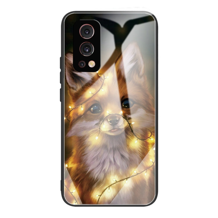 Colorful Painted Glass Shockproof Protective Case For OnePlus Nord 2 5G