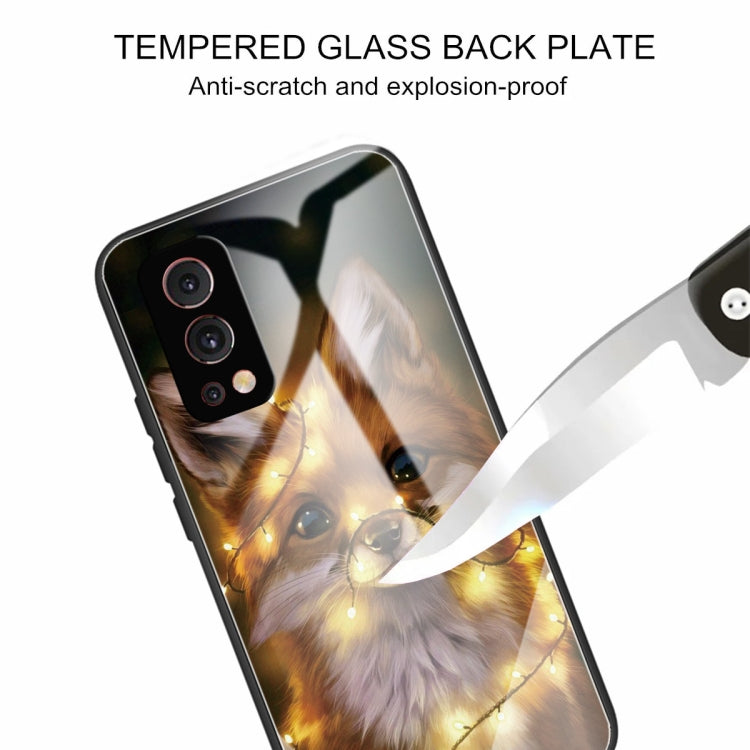 Colorful Painted Glass Shockproof Protective Case For OnePlus Nord 2 5G