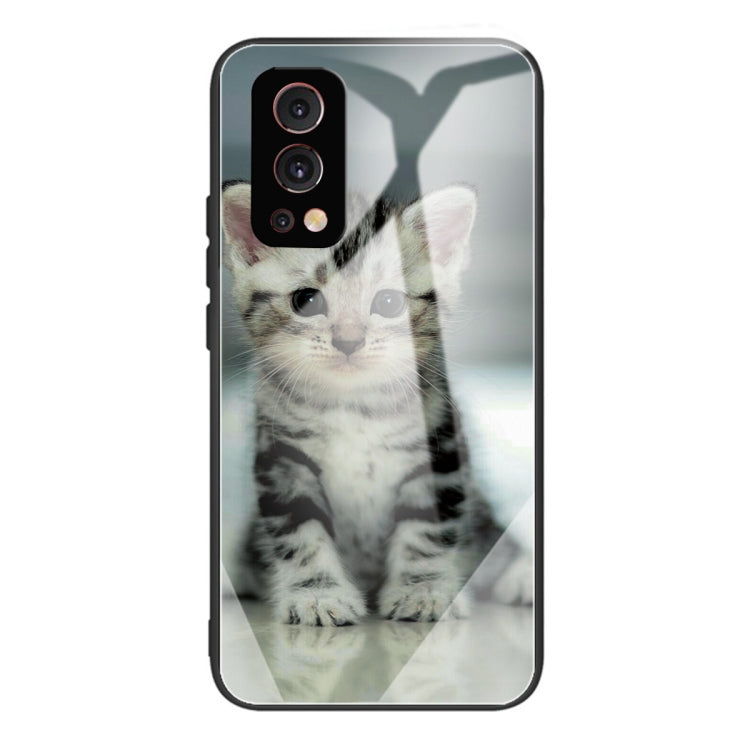 Colorful Painted Glass Shockproof Protective Case For OnePlus Nord 2 5G