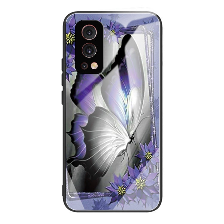 Colorful Painted Glass Shockproof Protective Case For OnePlus Nord 2 5G