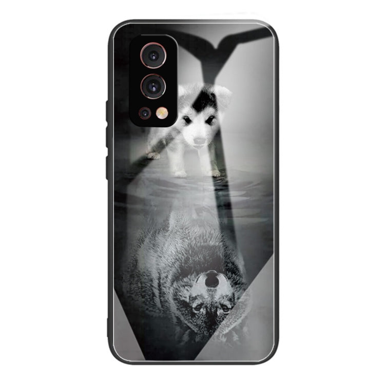 Colorful Painted Glass Shockproof Protective Case For OnePlus Nord 2 5G