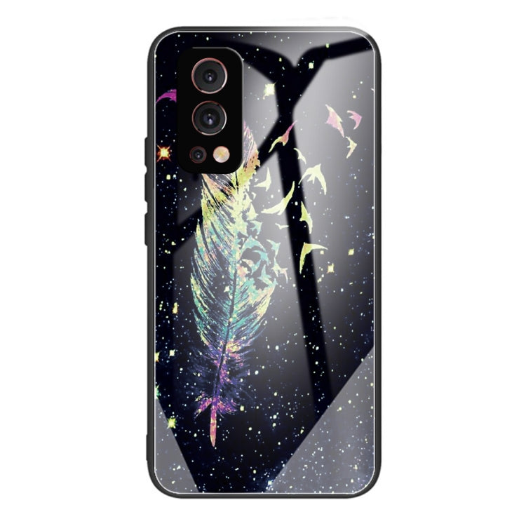 Colorful Painted Glass Shockproof Protective Case For OnePlus Nord 2 5G