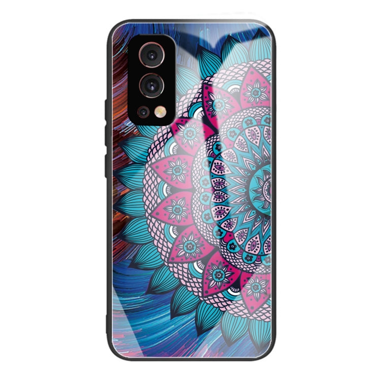 Colorful Painted Glass Shockproof Protective Case For OnePlus Nord 2 5G
