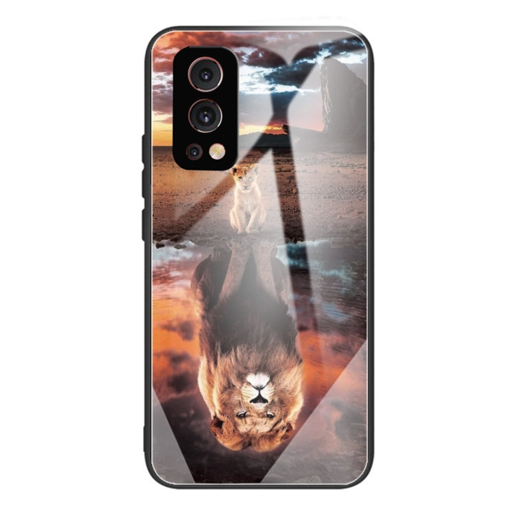 Colorful Painted Glass Shockproof Protective Case For OnePlus Nord 2 5G