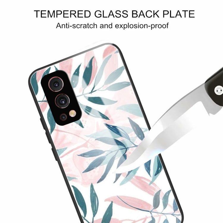 Colorful Painted Glass Shockproof Protective Case For OnePlus Nord 2 5G