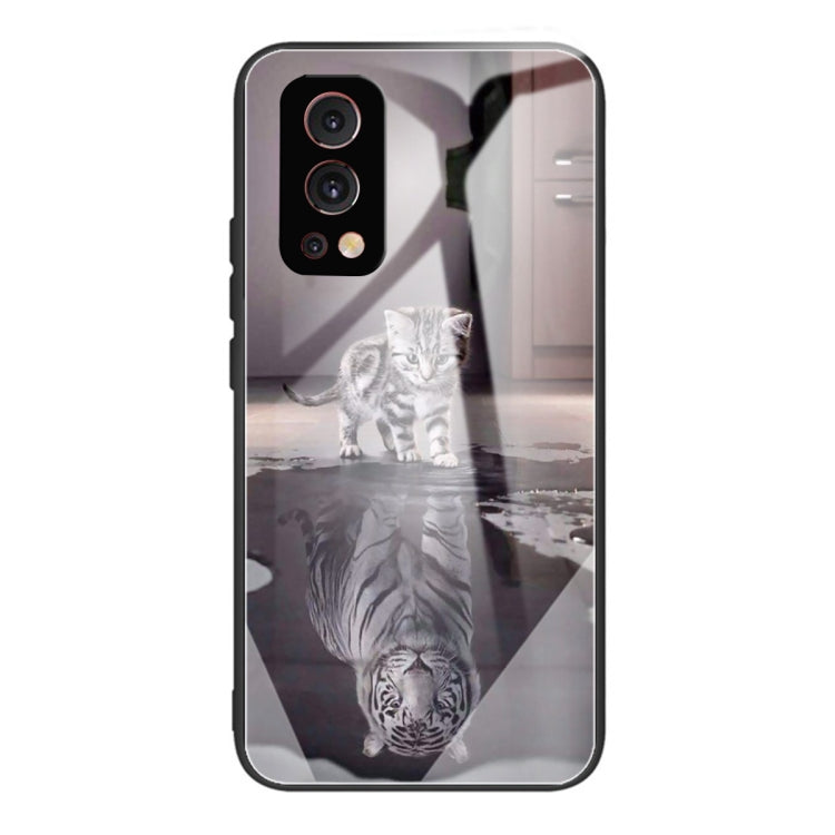 Colorful Painted Glass Shockproof Protective Case For OnePlus Nord 2 5G