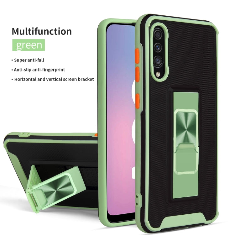 For Samsung Galaxy A50 / A30s / A50s Dual-color Skin Feel TPU + PC Magnetic Shockproof Case with Invisible Holder