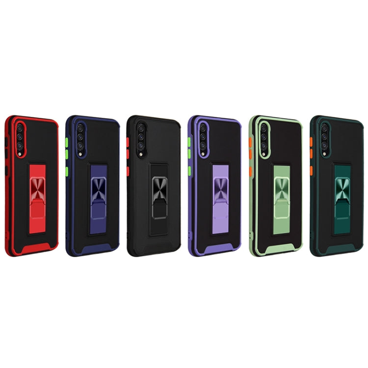 For Samsung Galaxy A50 / A30s / A50s Dual-color Skin Feel TPU + PC Magnetic Shockproof Case with Invisible Holder