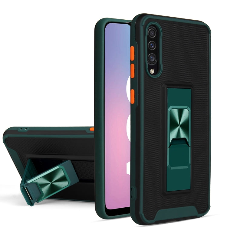 For Samsung Galaxy A50 / A30s / A50s Dual-color Skin Feel TPU + PC Magnetic Shockproof Case with Invisible Holder