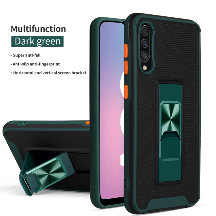 For Samsung Galaxy A50 / A30s / A50s Dual-color Skin Feel TPU + PC Magnetic Shockproof Case with Invisible Holder