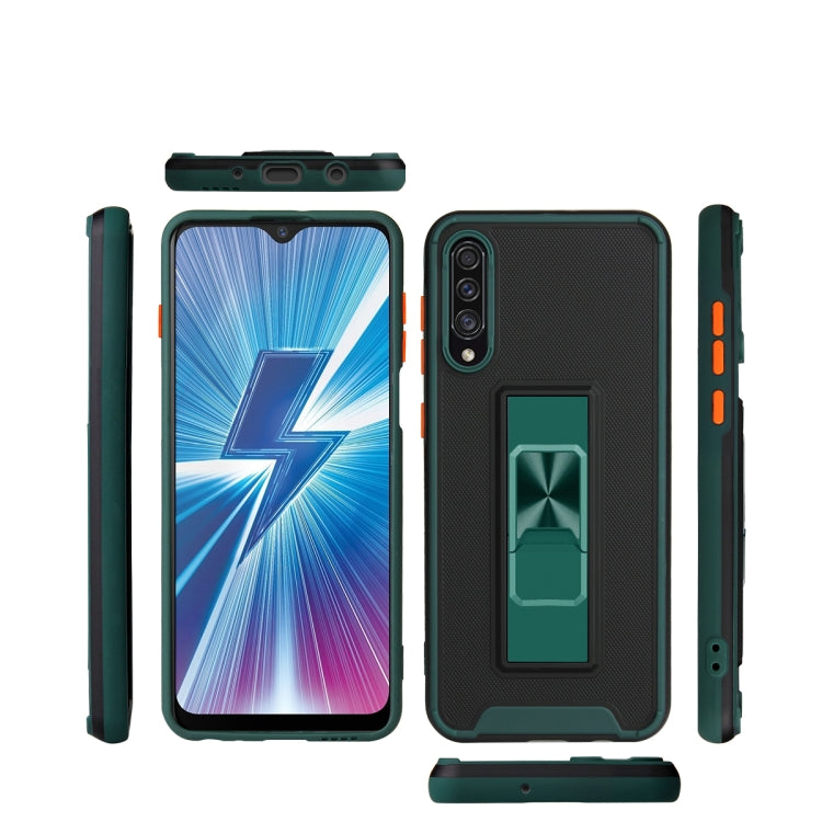 For Samsung Galaxy A50 / A30s / A50s Dual-color Skin Feel TPU + PC Magnetic Shockproof Case with Invisible Holder