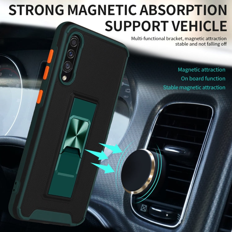 For Samsung Galaxy A50 / A30s / A50s Dual-color Skin Feel TPU + PC Magnetic Shockproof Case with Invisible Holder