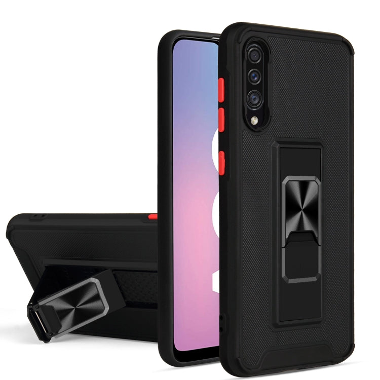 For Samsung Galaxy A50 / A30s / A50s Dual-color Skin Feel TPU + PC Magnetic Shockproof Case with Invisible Holder