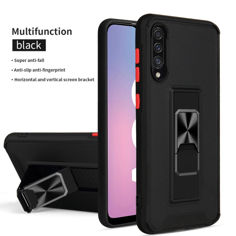 For Samsung Galaxy A50 / A30s / A50s Dual-color Skin Feel TPU + PC Magnetic Shockproof Case with Invisible Holder