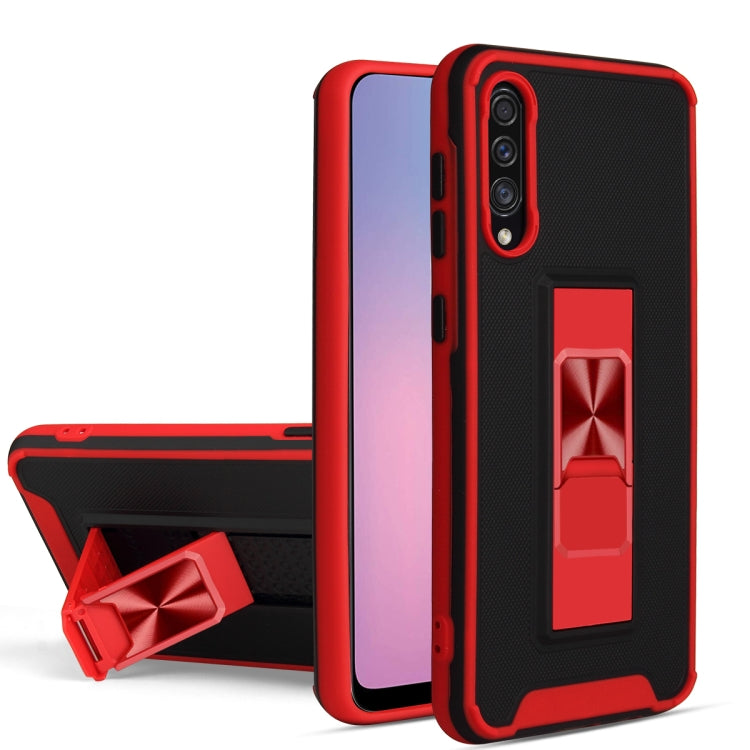 For Samsung Galaxy A50 / A30s / A50s Dual-color Skin Feel TPU + PC Magnetic Shockproof Case with Invisible Holder
