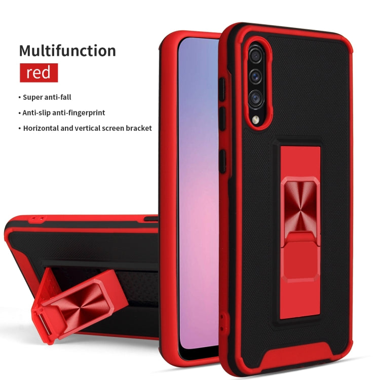For Samsung Galaxy A50 / A30s / A50s Dual-color Skin Feel TPU + PC Magnetic Shockproof Case with Invisible Holder