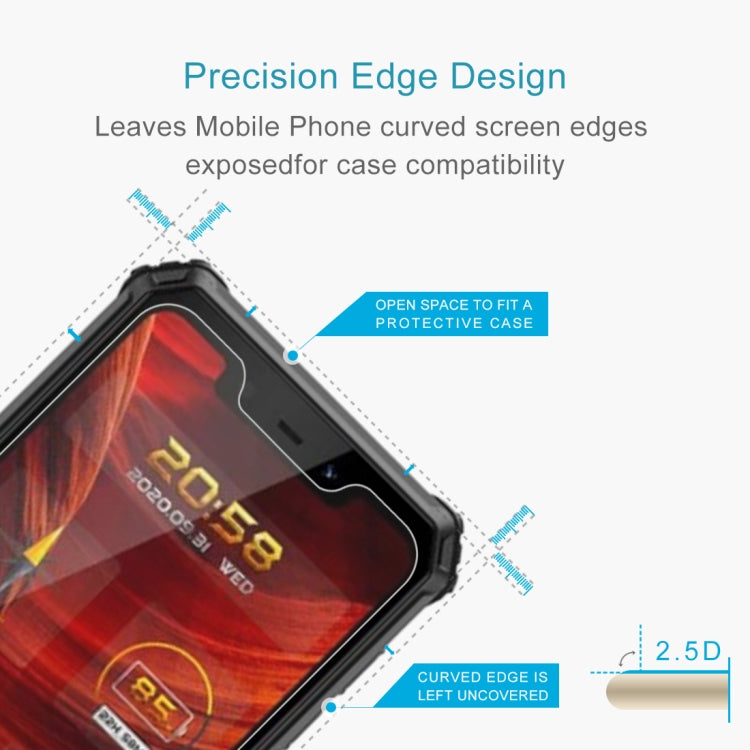 For Oukitel Bison 2021 F150 50 PCS 0.26mm 9H 2.5D Tempered Glass Film