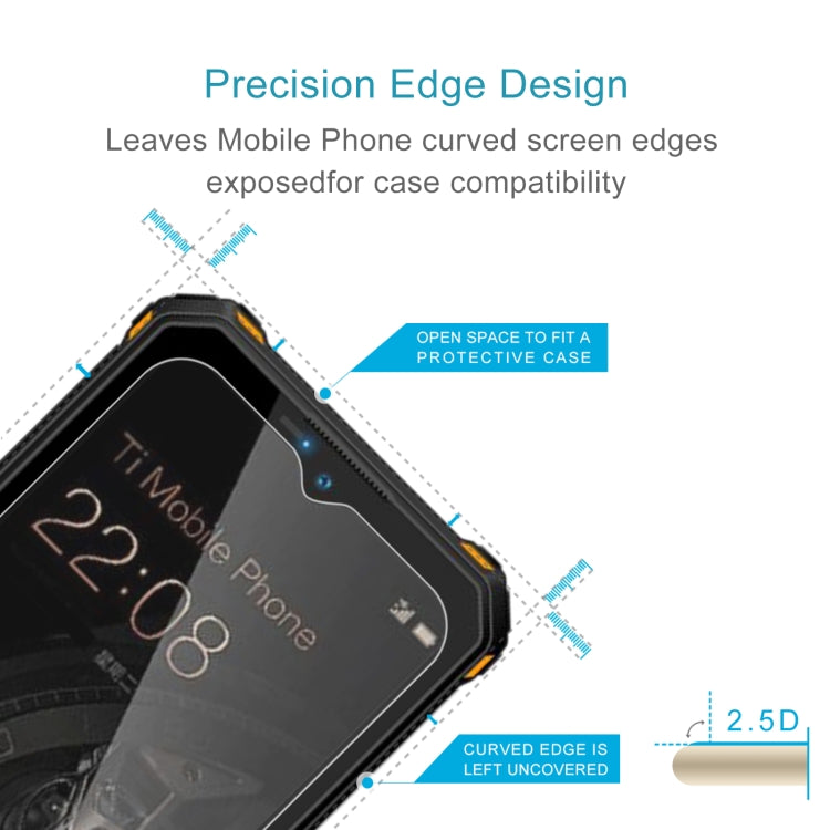 For Oukitel WP15 50 PCS 0.26mm 9H 2.5D Tempered Glass Film