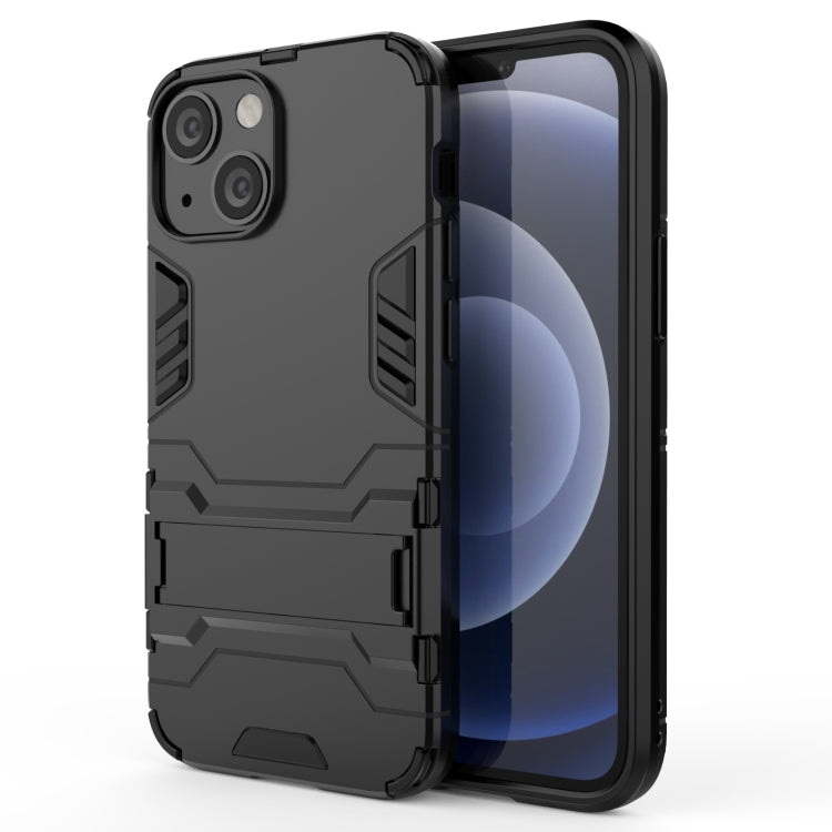 For iPhone 13 mini PC + TPU Shockproof Protective Case with Invisible Holder