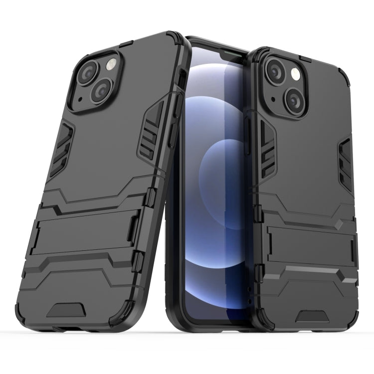 For iPhone 13 mini PC + TPU Shockproof Protective Case with Invisible Holder