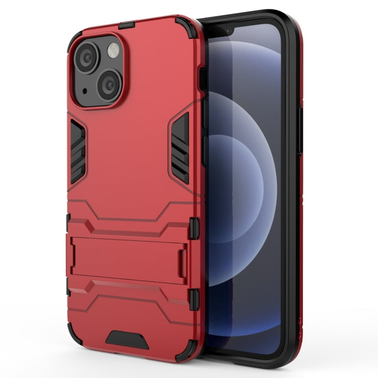 For iPhone 13 mini PC + TPU Shockproof Protective Case with Invisible Holder