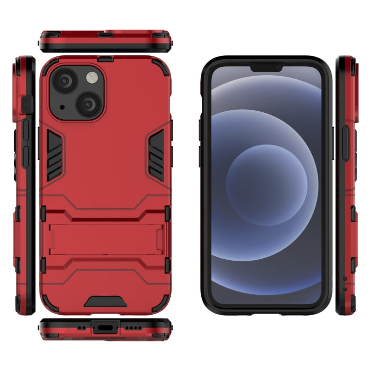 For iPhone 13 mini PC + TPU Shockproof Protective Case with Invisible Holder