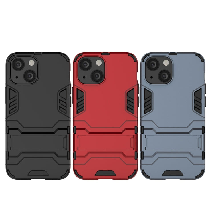 For iPhone 13 mini PC + TPU Shockproof Protective Case with Invisible Holder