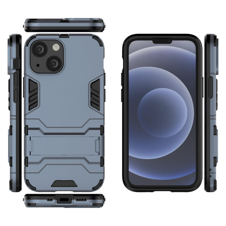 For iPhone 13 mini PC + TPU Shockproof Protective Case with Invisible Holder