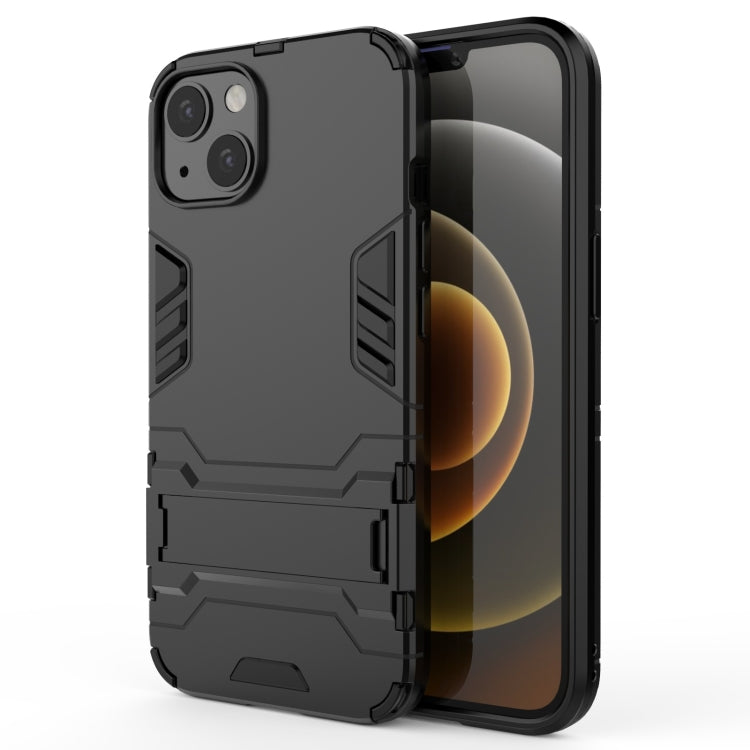 For iPhone 13 PC + TPU Shockproof Protective Case with Invisible Holder