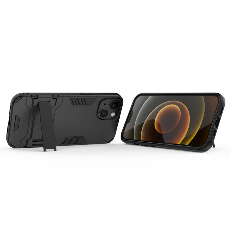 For iPhone 13 PC + TPU Shockproof Protective Case with Invisible Holder