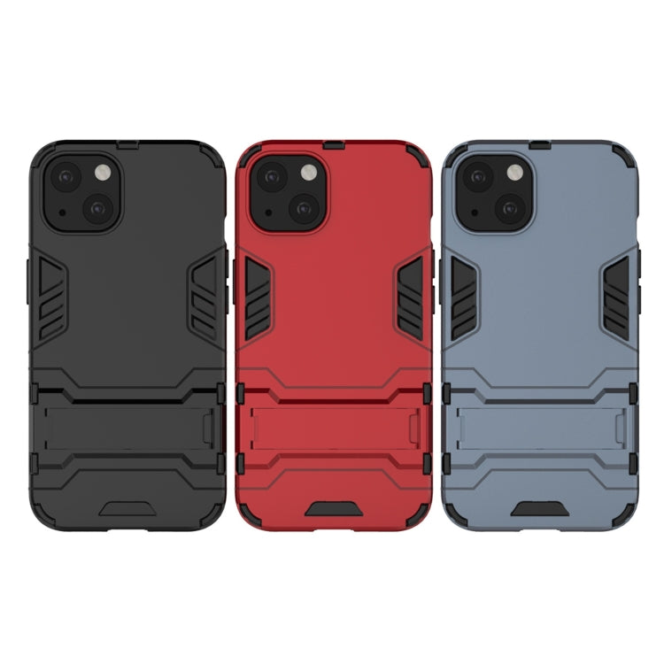 For iPhone 13 PC + TPU Shockproof Protective Case with Invisible Holder