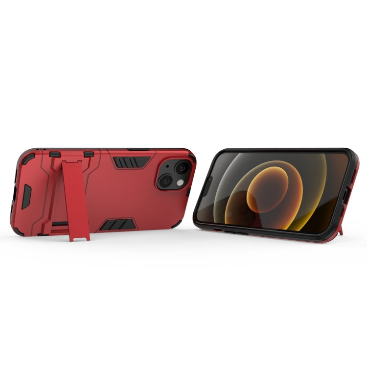 For iPhone 13 PC + TPU Shockproof Protective Case with Invisible Holder