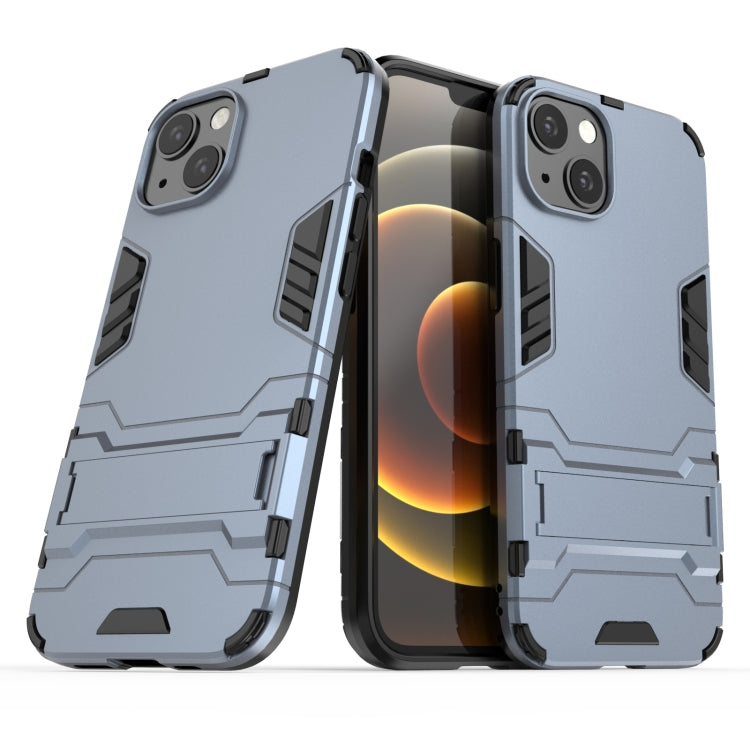 For iPhone 13 PC + TPU Shockproof Protective Case with Invisible Holder
