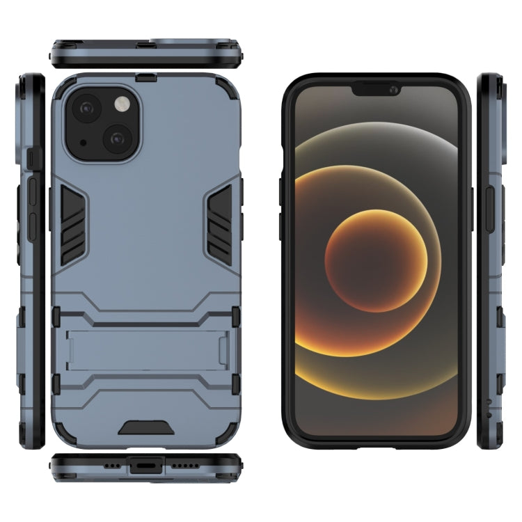 For iPhone 13 PC + TPU Shockproof Protective Case with Invisible Holder