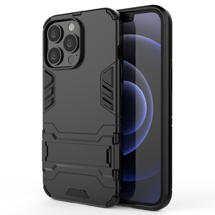 For iPhone 13 Pro PC + TPU Shockproof Protective Case with Invisible Holder