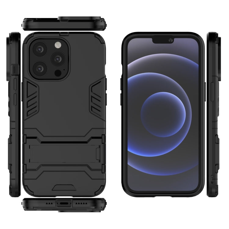 For iPhone 13 Pro PC + TPU Shockproof Protective Case with Invisible Holder