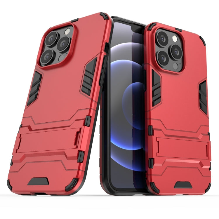 For iPhone 13 Pro PC + TPU Shockproof Protective Case with Invisible Holder