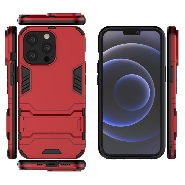 For iPhone 13 Pro PC + TPU Shockproof Protective Case with Invisible Holder